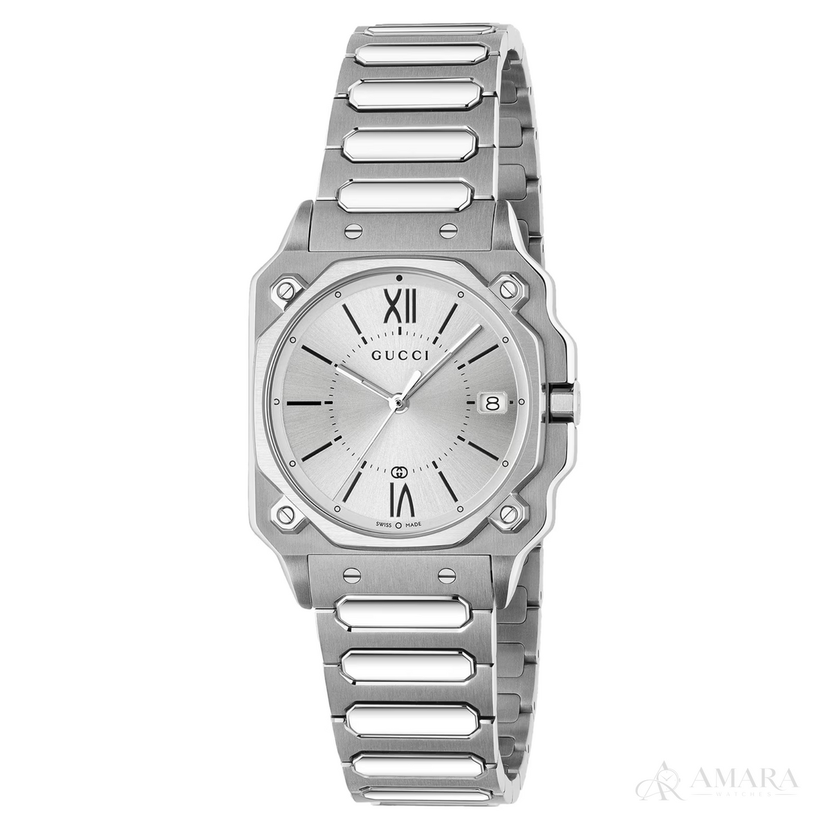 Gucci G-Flat Ladies Watch – Silver Dial