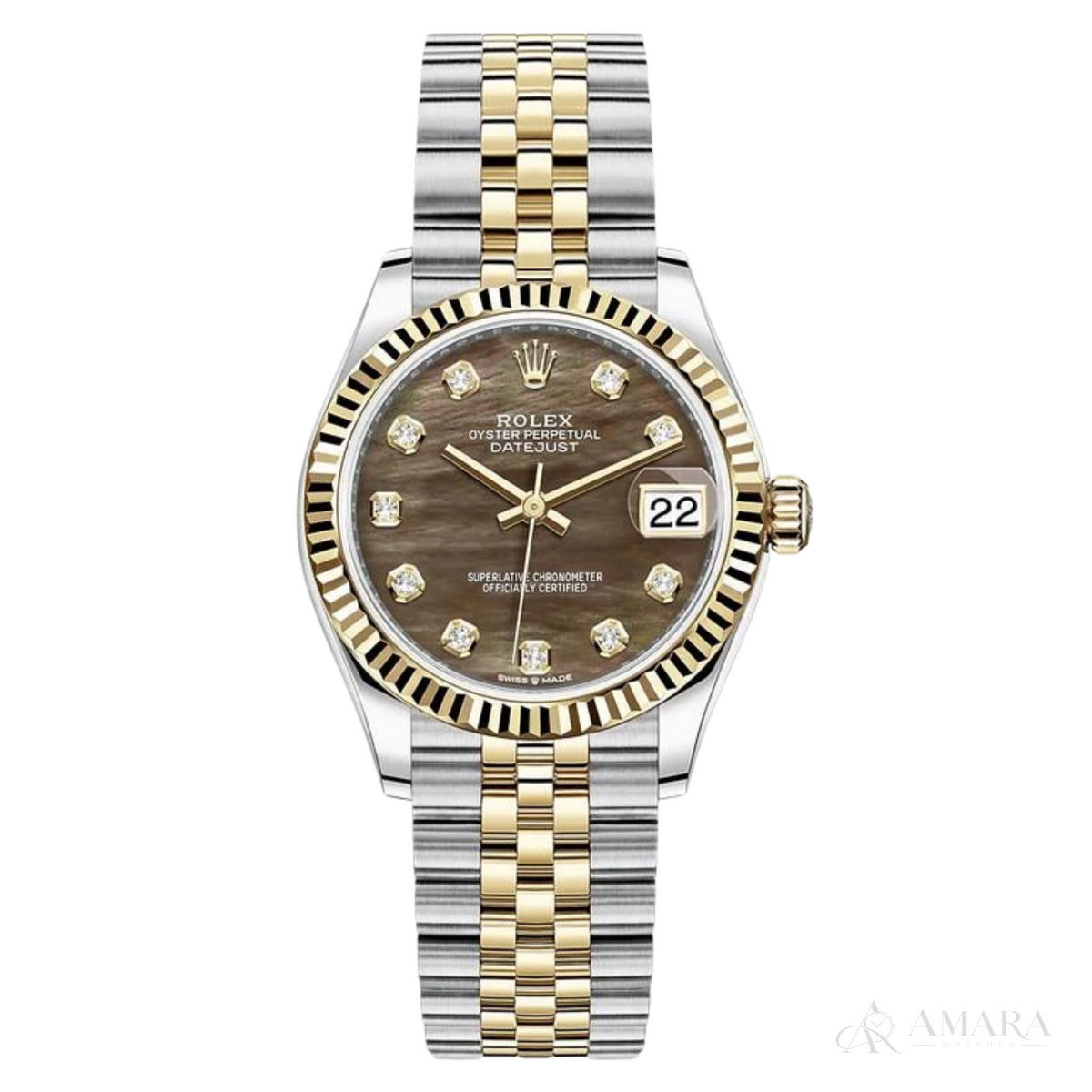 Rolex Lady-Datejust – Two Tone & Dark Grey Dial
