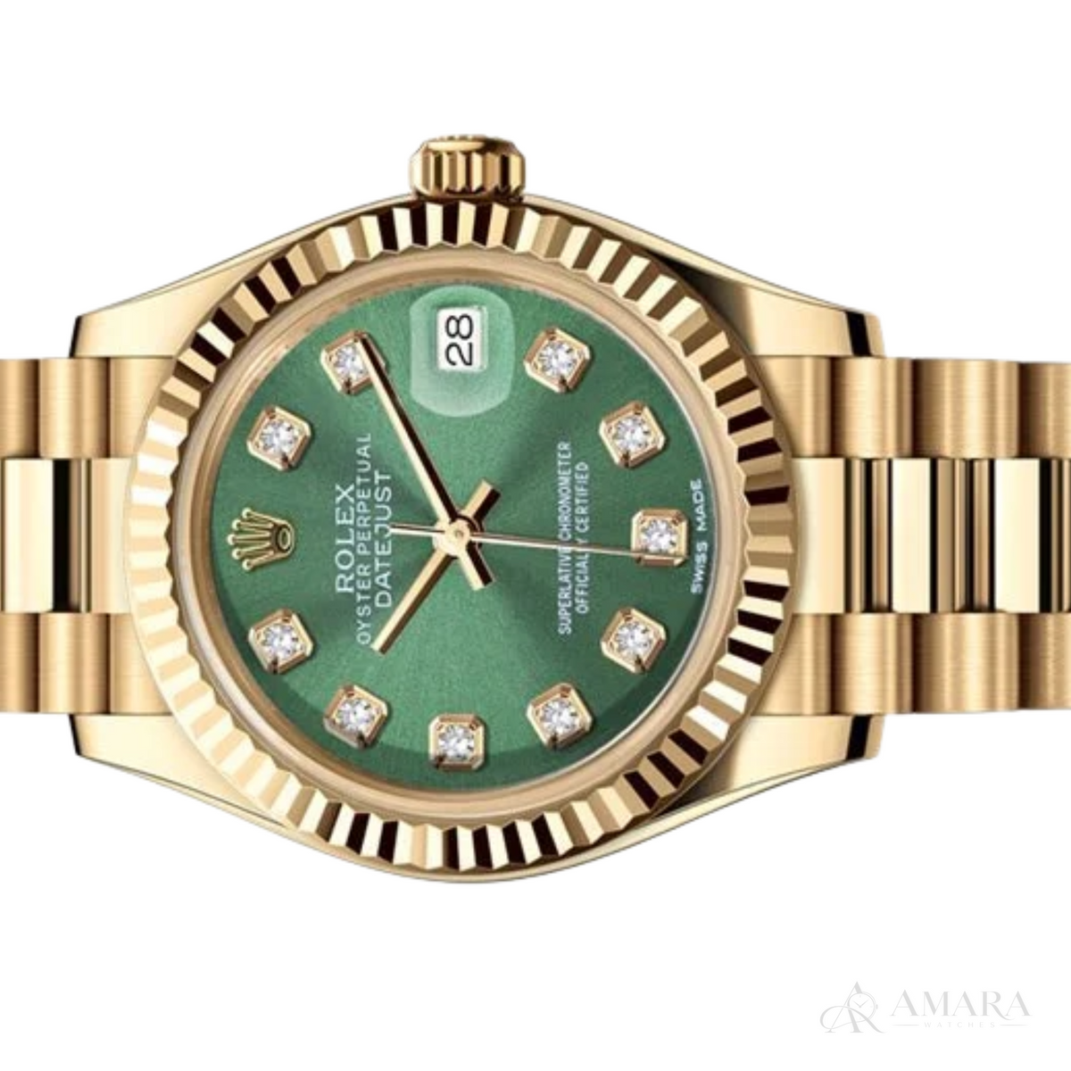 Rolex Lady-Datejust – Olive Green Dial, Steel Tone - view 3