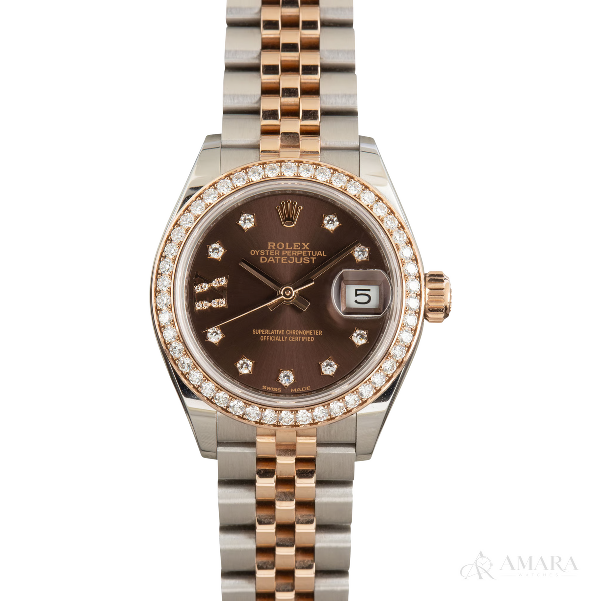 Rolex Lady-Datejust – Two Tone & Diamond Detail - view 2