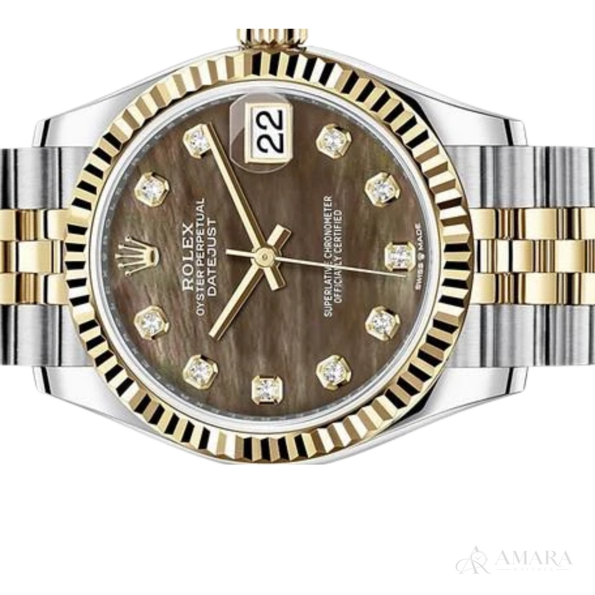 Rolex Lady-Datejust – Two Tone & Dark Grey Dial - view 3
