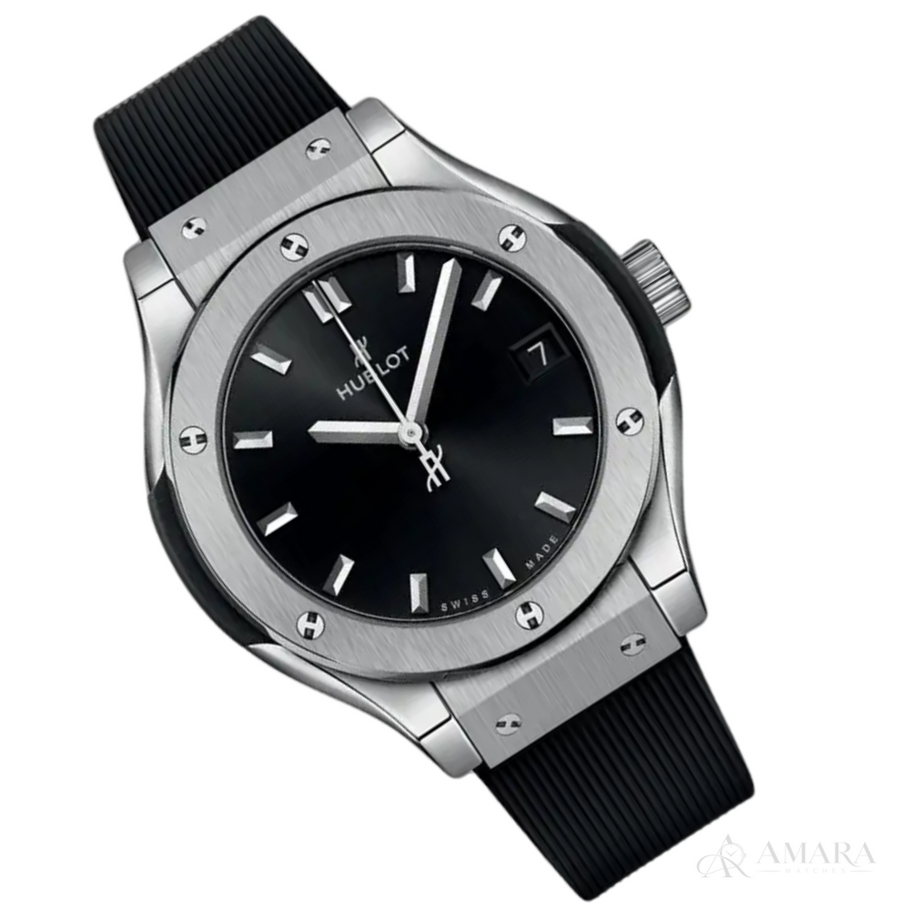 Hublot Classic Fusion Ladies Watch – Black Dial & Rubber Strap - view 2