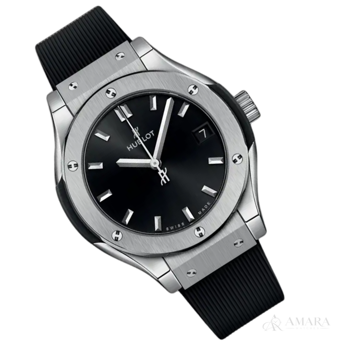 Hublot Classic Fusion Ladies Watch – Black Dial & Rubber Strap - view 2
