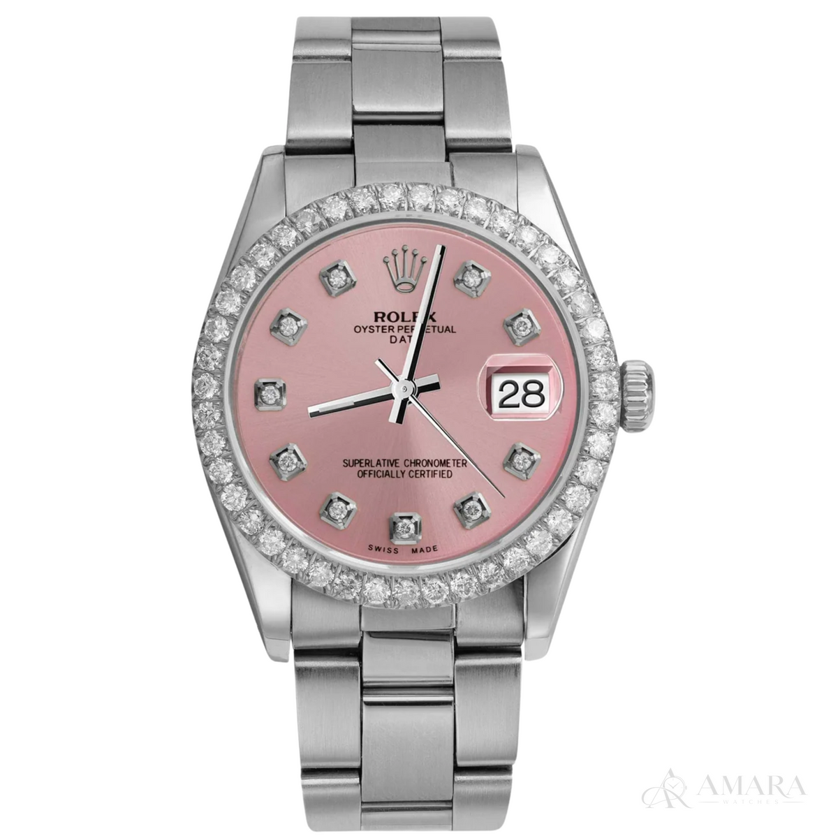 Rolex Lady-Datejust – Pink Diamond Dial & Diamond Bezel