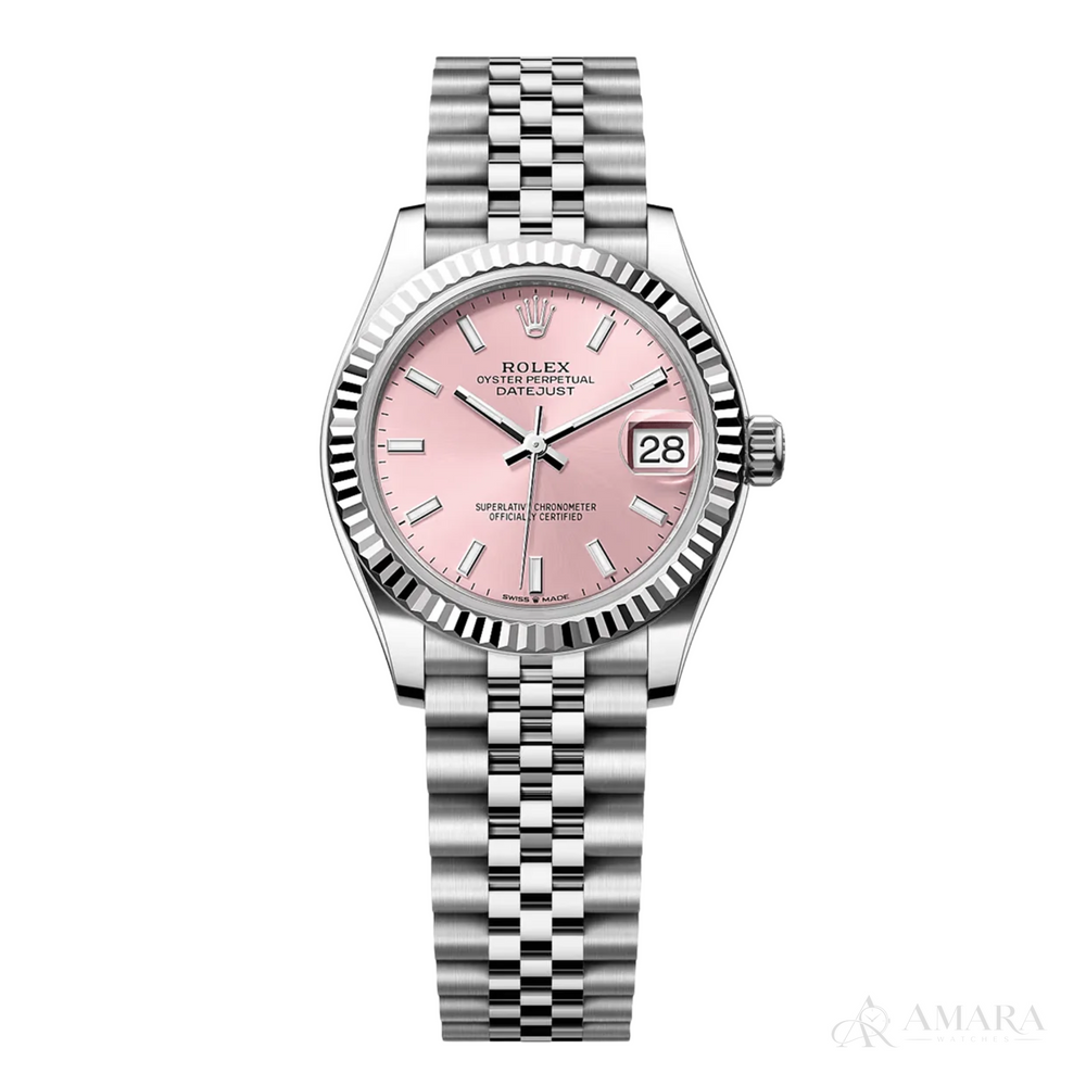 Rolex Lady-Datejust – Pink Dial, White Gold Tone