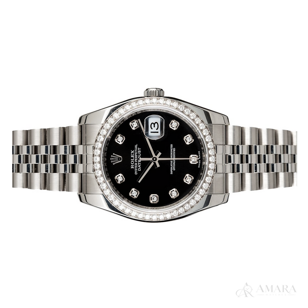 Rolex Lady-Datejust – Black Dial & Diamond Bezel - view 2