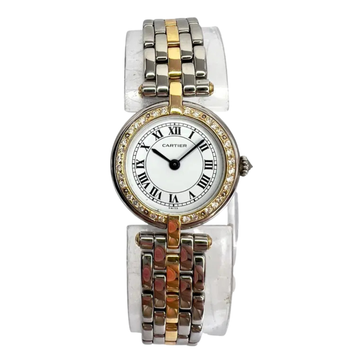 Cartier Round Ladies Watch – Two Tone & Diamond Detail
