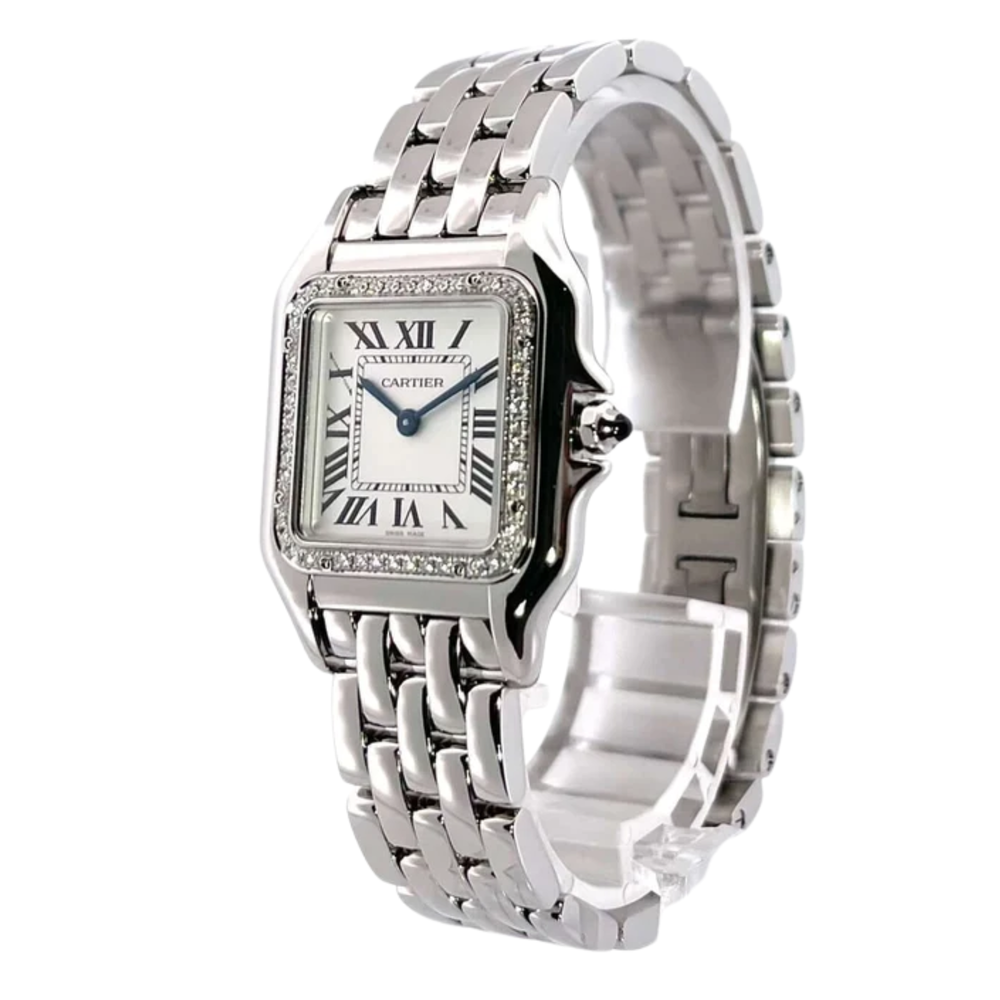 Cartier Panthère Ladies Watch – Silver Tone & Diamond Detail - view 2