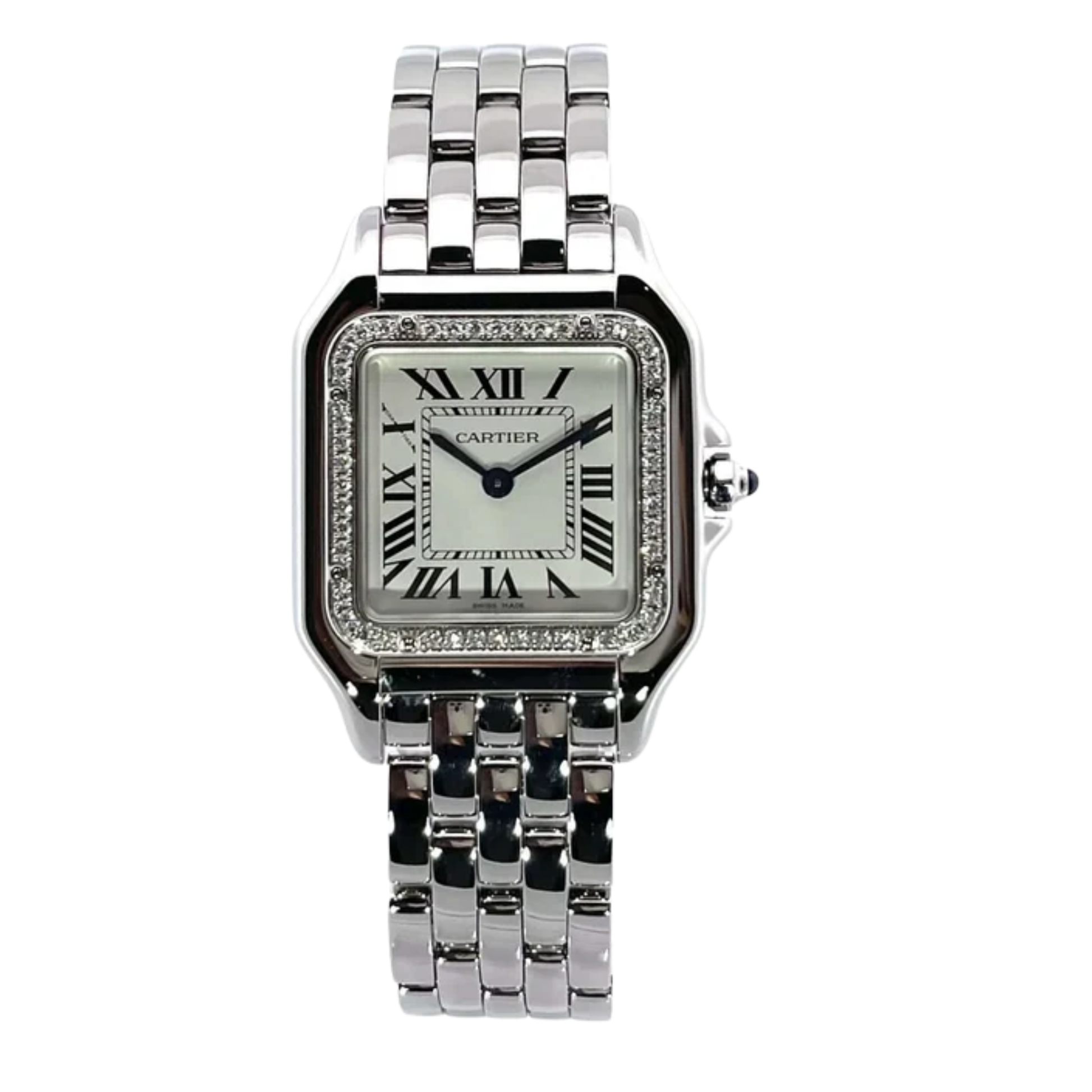Cartier Panthère Ladies Watch – Silver Tone & Diamond Detail - view 3