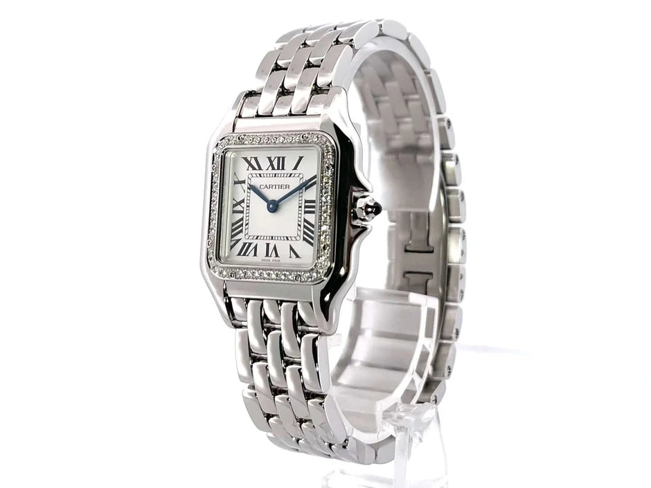 Cartier Panthère Ladies Watch – Silver Tone & Diamond Detail - view 4