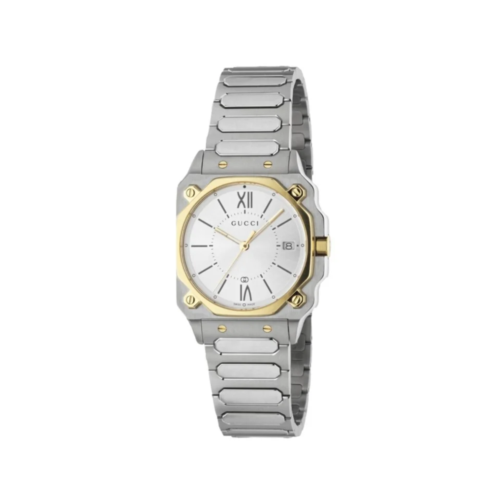 Gucci G-Flat Ladies Watch – Two Tone