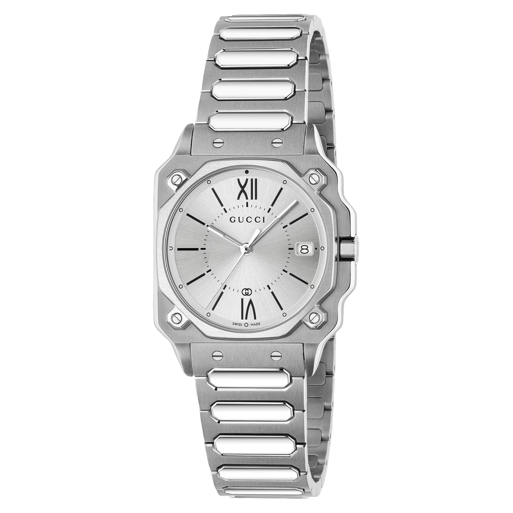 Gucci G-Flat Ladies Watch – Silver Dial