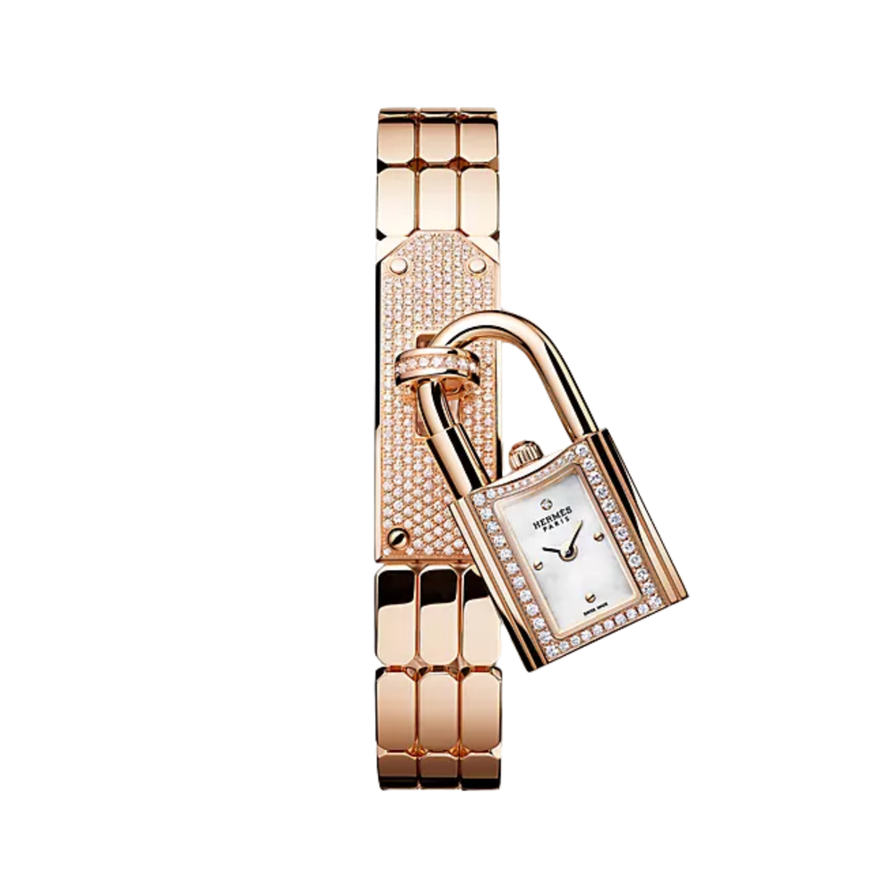 Hermès Kelly Ladies Watch – Rose Gold Tone & Diamond Detail