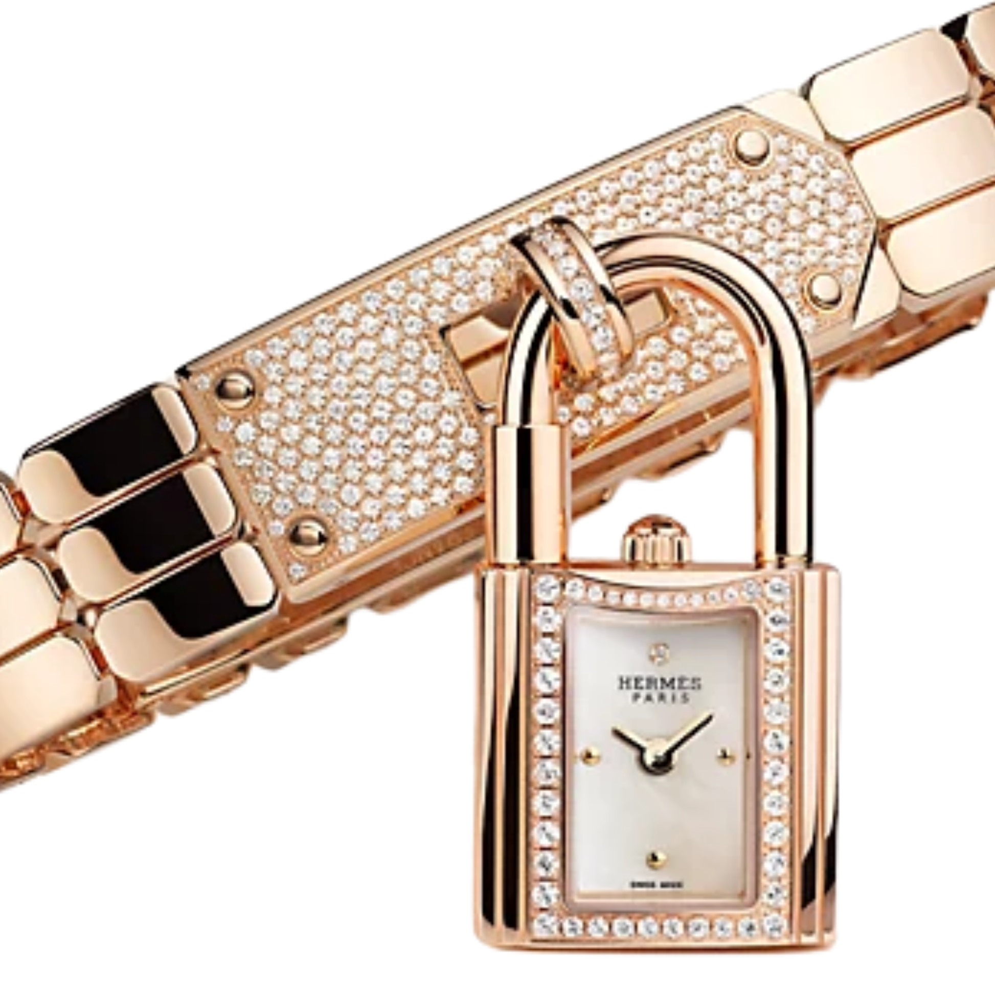 Hermès Kelly Ladies Watch – Rose Gold Tone & Diamond Detail - view 4