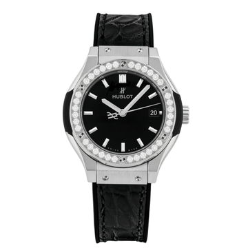 Hublot Classic Fusion Ladies Watch – Black Dial & Diamond Detail