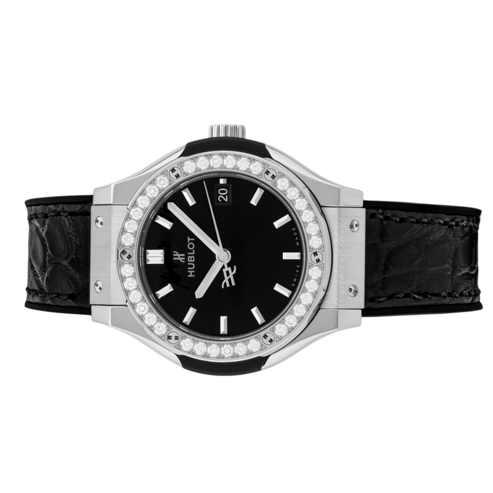 Hublot Classic Fusion Ladies Watch – Black Dial & Diamond Detail - view 2