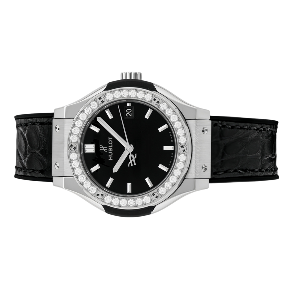 Hublot Classic Fusion Ladies Watch – Black Dial & Diamond Detail - view 2