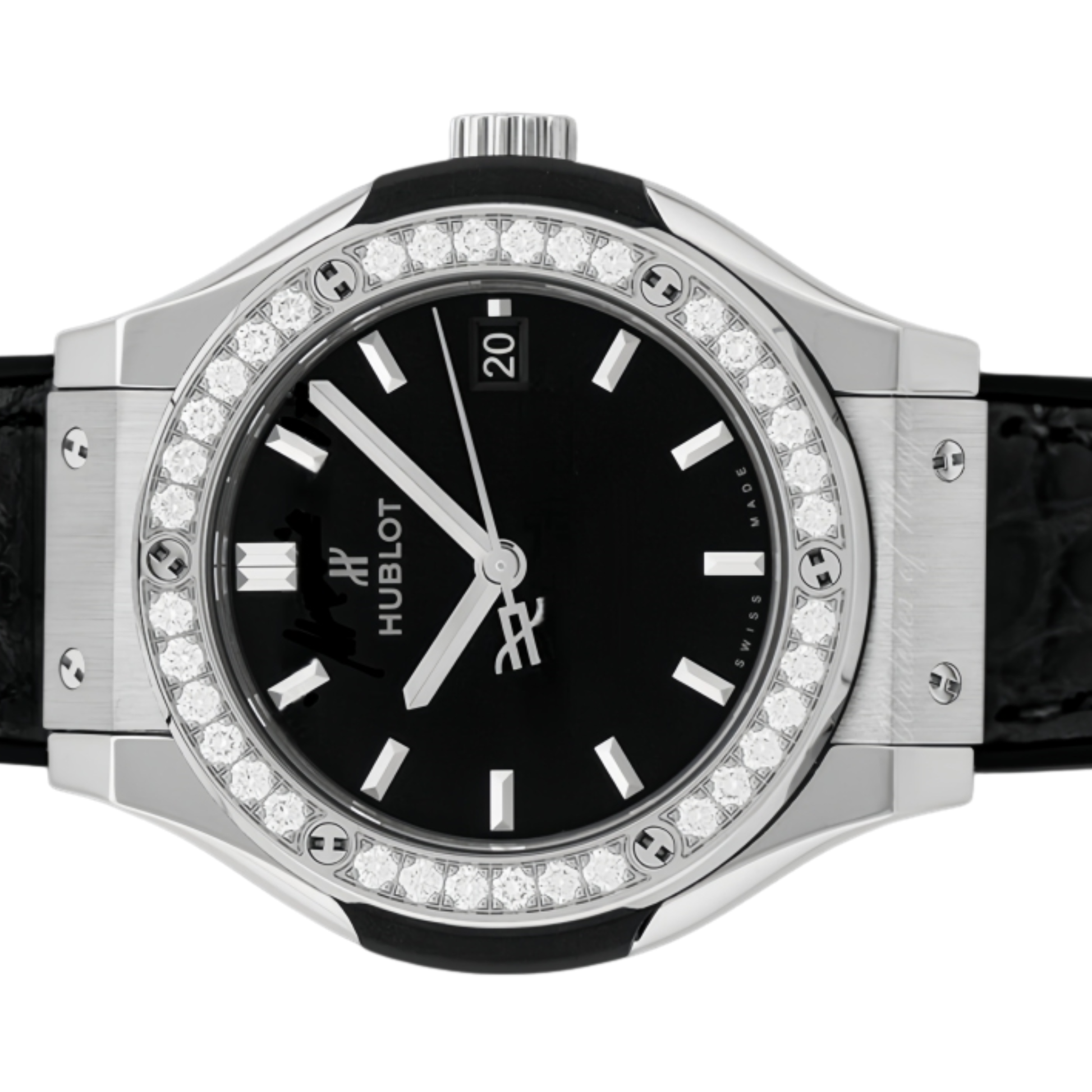 Hublot Classic Fusion Ladies Watch – Black Dial & Diamond Detail - view 3