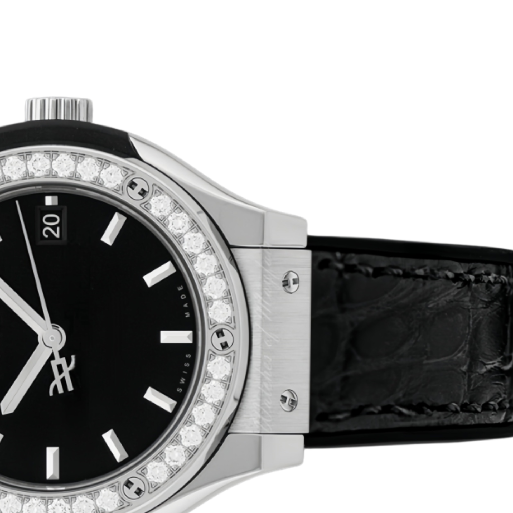 Hublot Classic Fusion Ladies Watch – Black Dial & Diamond Detail - view 4