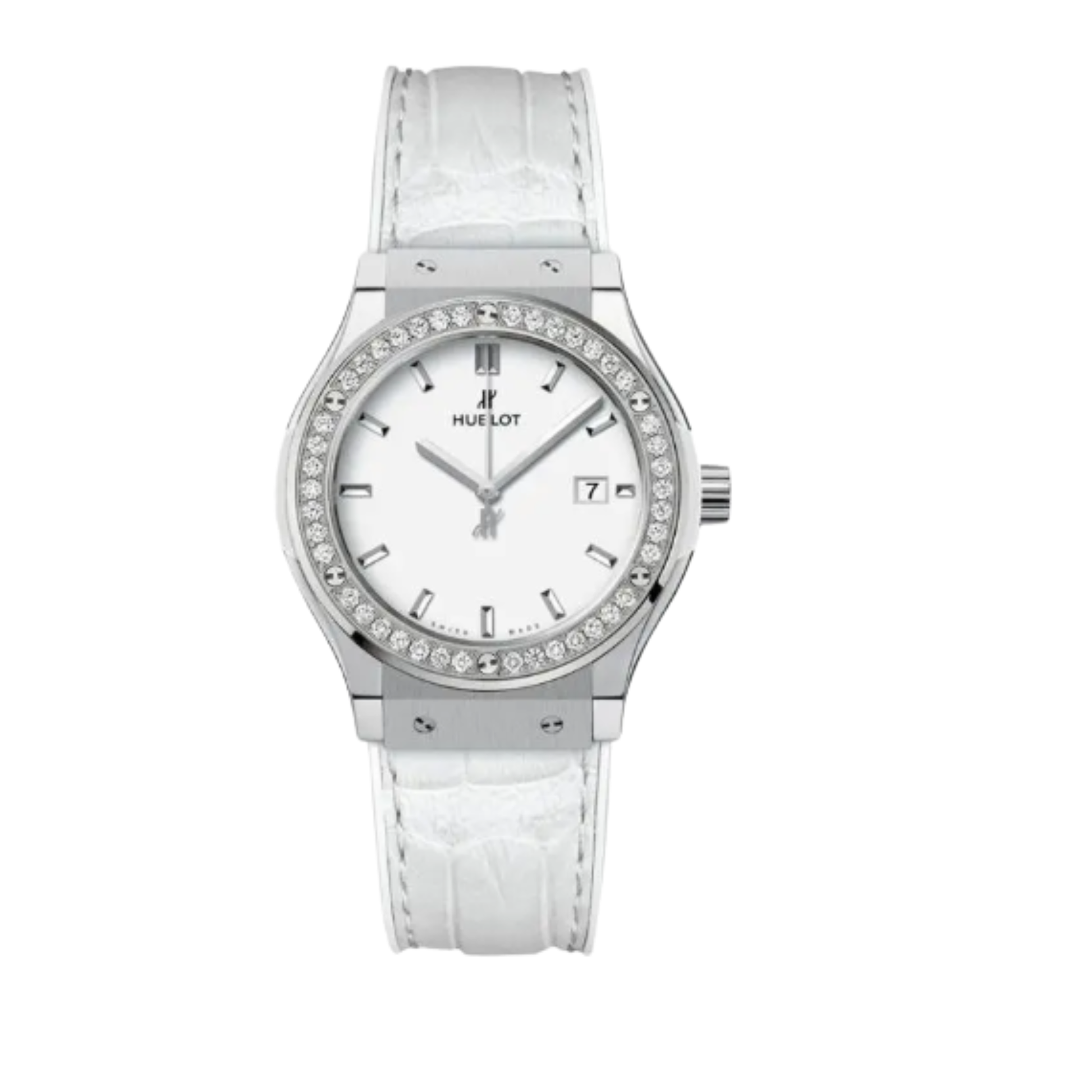 Hublot Classic Fusion Ladies Watch – White Dial & Diamond Detail
