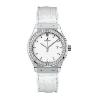 Hublot Classic Fusion Ladies Watch – White Dial & Diamond Detail