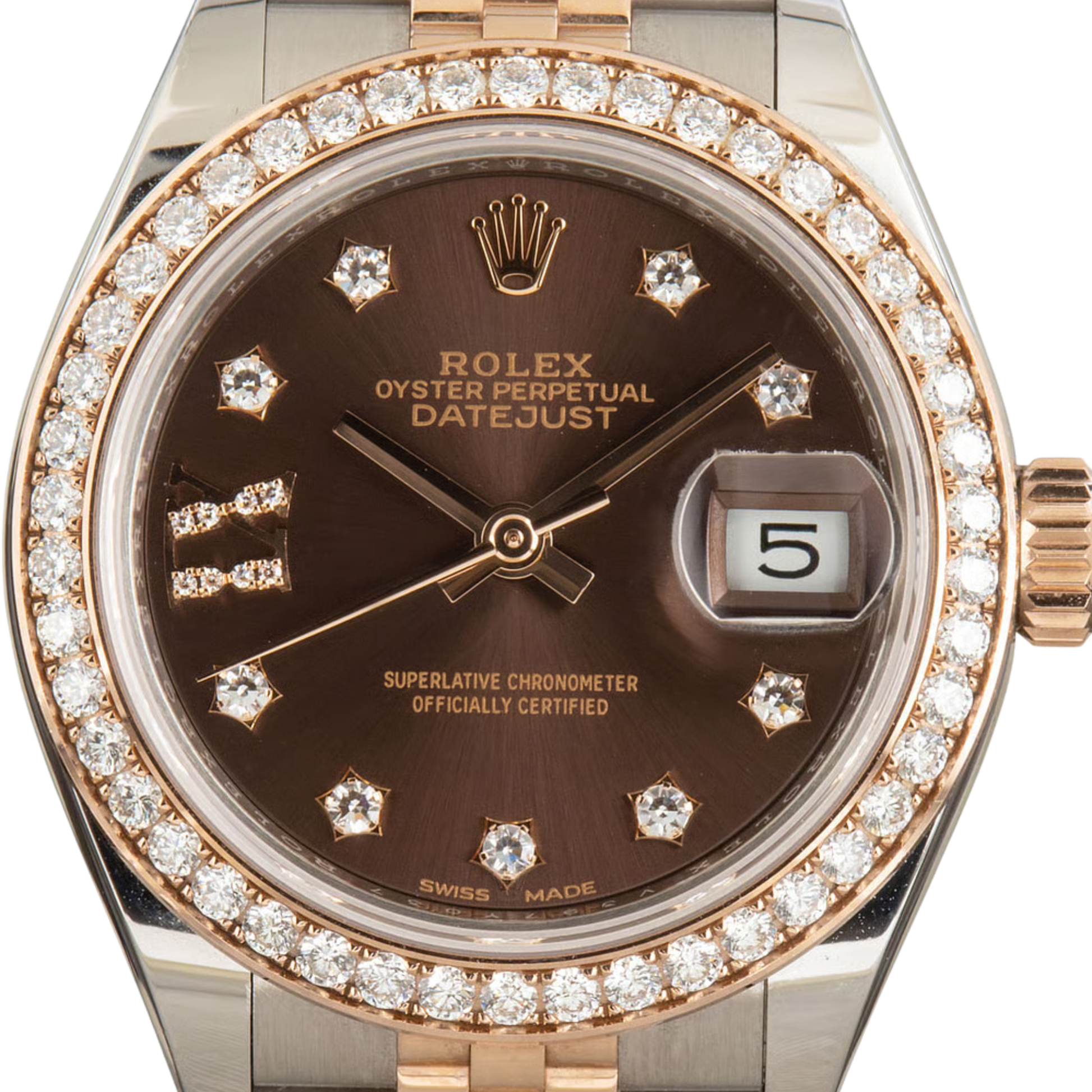 Rolex Lady-Datejust – Two Tone & Diamond Detail - view 4