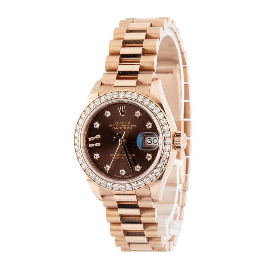 Rolex Lady-Datejust – Everose Tone & Diamond Detail