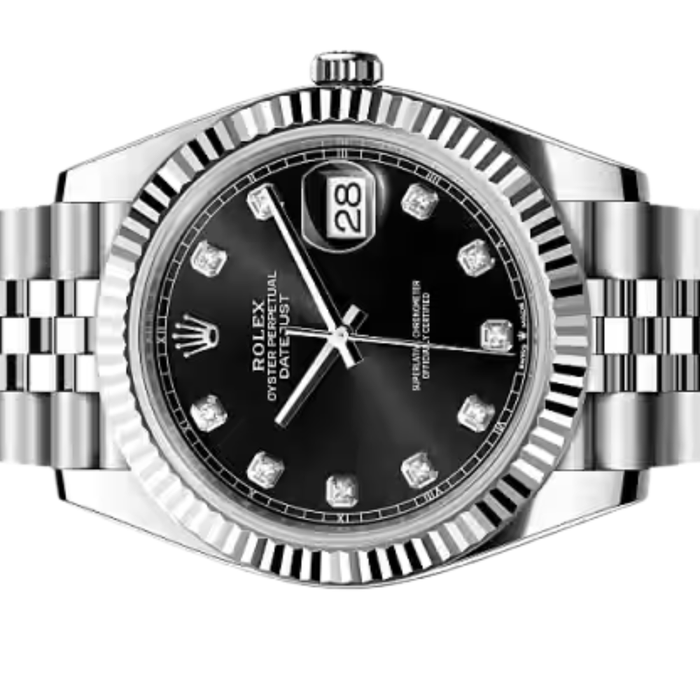 Rolex Lady-Datejust – Black Diamond Dial, Steel Tone - view 3