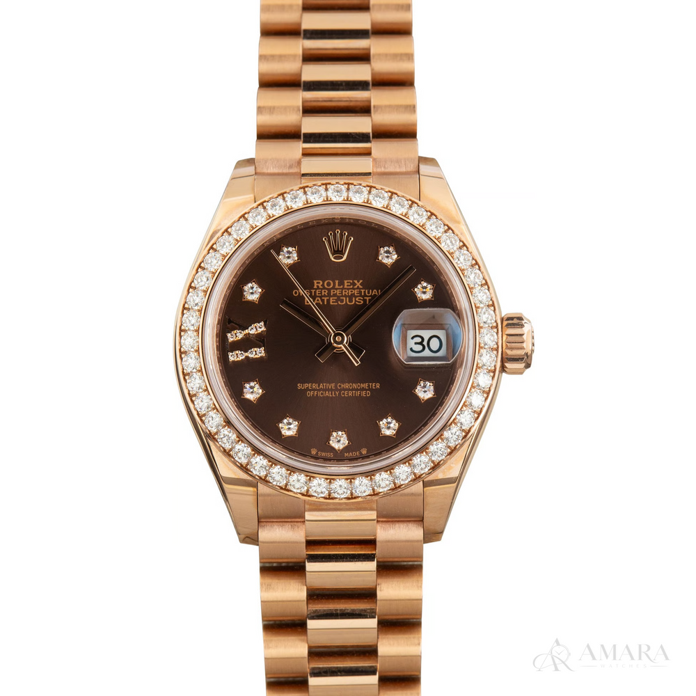 Rolex Lady-Datejust – Everose Tone & Diamond Detail - view 2