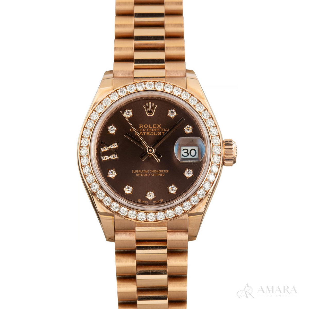 Rolex Lady-Datejust – Everose Tone & Diamond Detail - view 2
