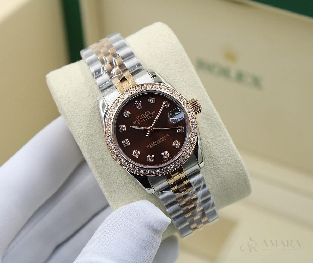 Rolex Lady-Datejust – Two Tone & Diamond Detail