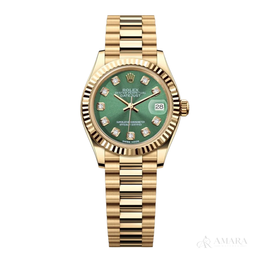 Rolex Lady-Datejust – Green Gem Dial, Yellow Gold Tone - view 2