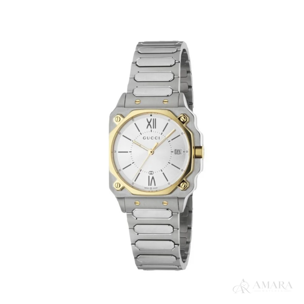 Gucci G-Flat Ladies Watch – Two Tone
