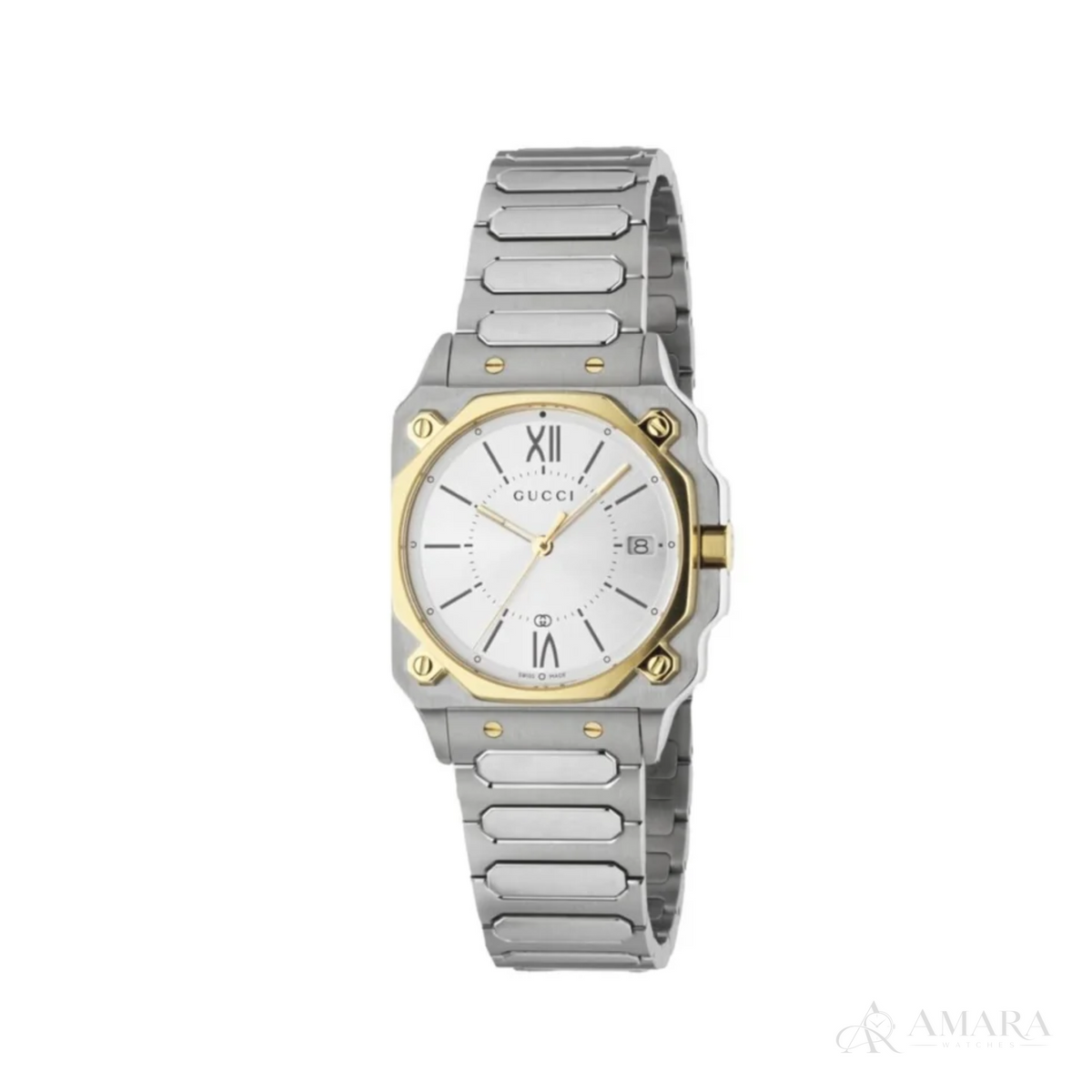 Gucci G-Flat Ladies Watch – Two Tone