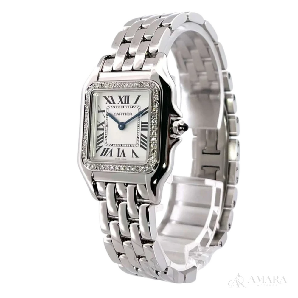 Cartier Panthère Ladies Watch – Silver Tone & Diamond Detail - view 2