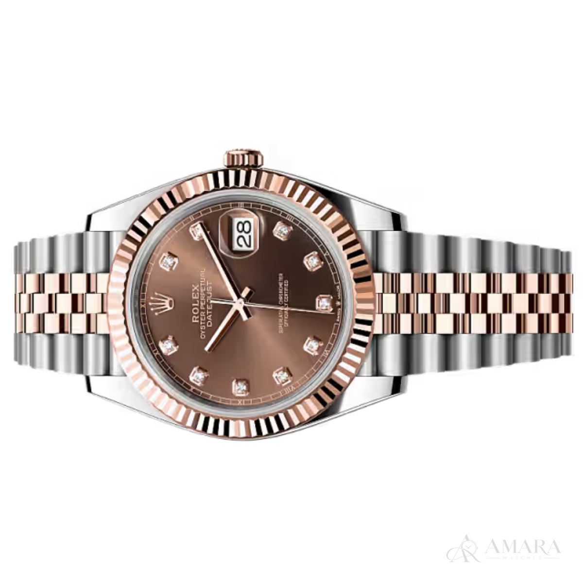 Rolex Lady-Datejust – Everose Two Tone & Chocolate Dial - view 2