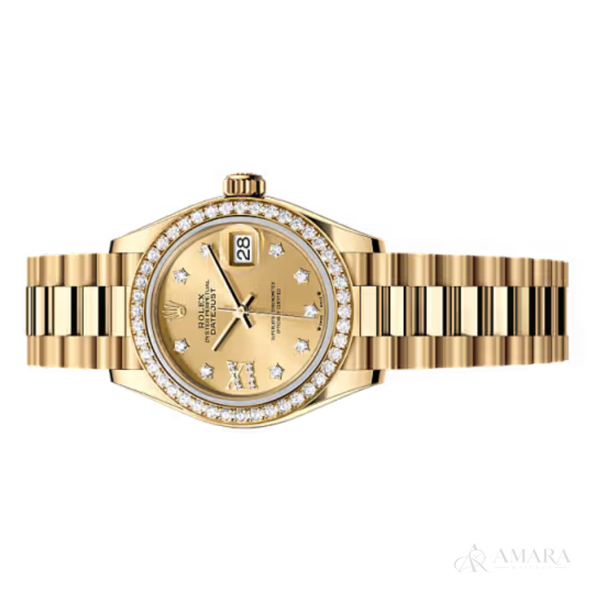 Rolex Lady-Datejust – Yellow Gold Tone & Diamond Detail - view 2