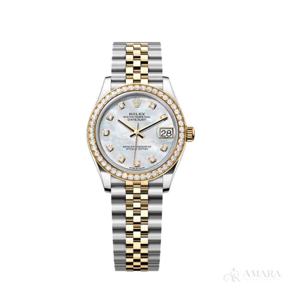 Rolex Lady-Datejust – Two Tone, White Dial & Diamond Detail - view 2
