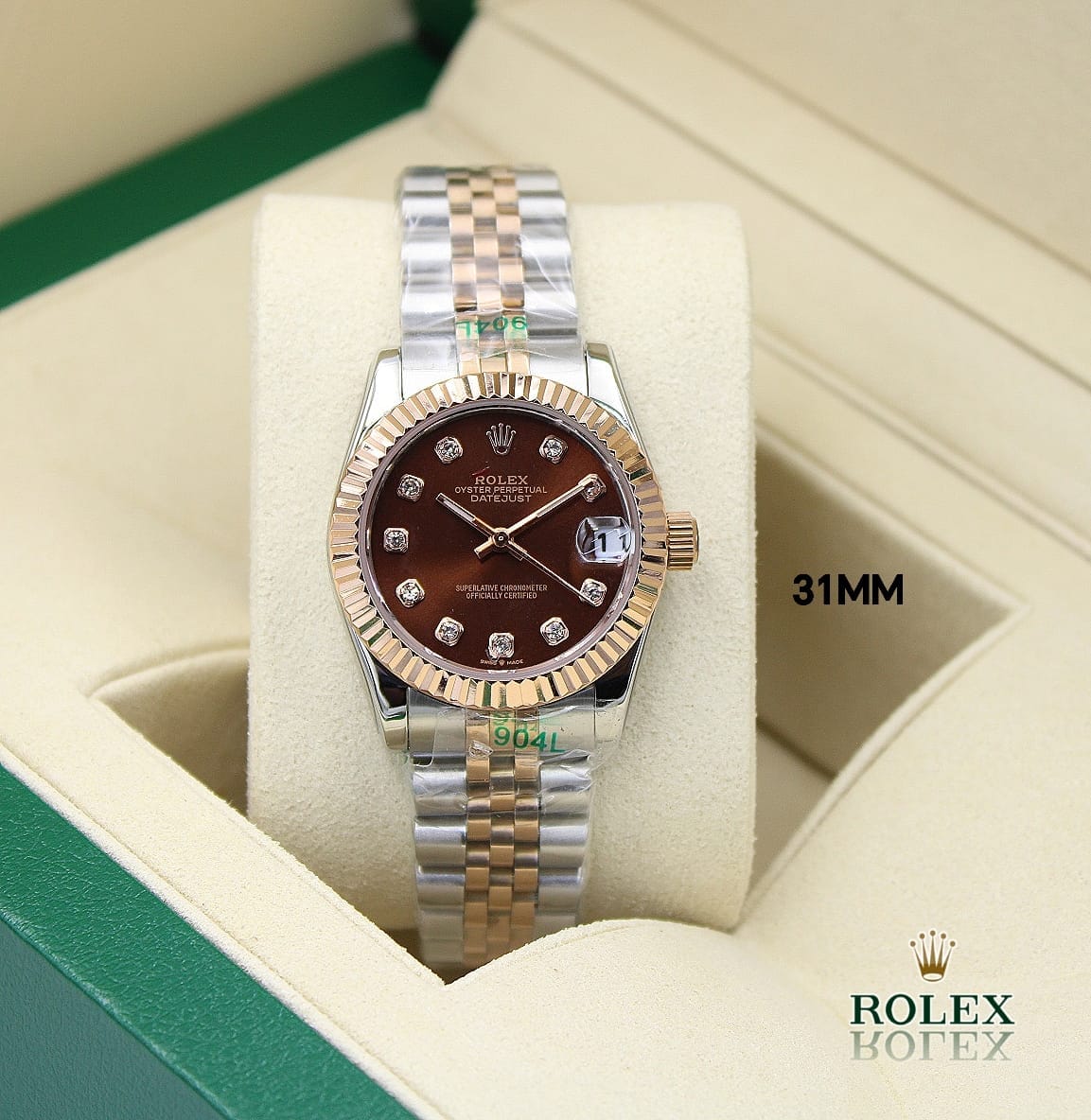 Rolex Lady-Datejust – Everose Two Tone & Chocolate Dial - view 5