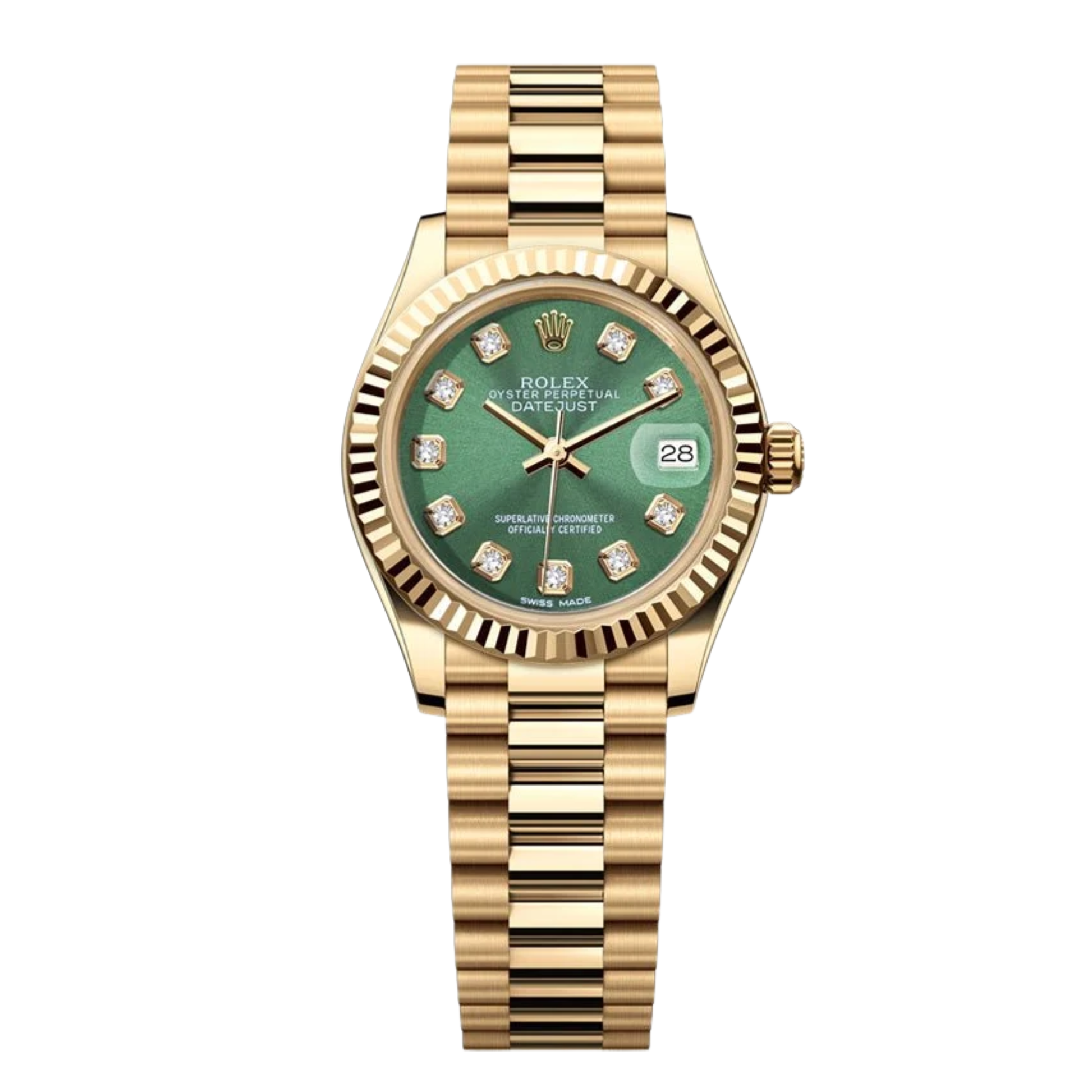 Rolex Lady-Datejust – Green Gem Dial, Yellow Gold Tone - view 2