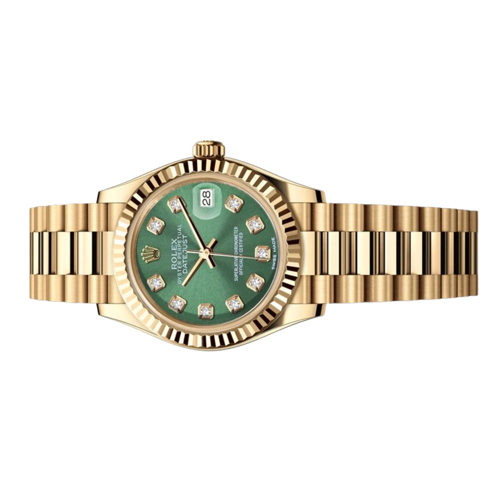 Rolex Lady-Datejust – Green Gem Dial, Yellow Gold Tone - view 3
