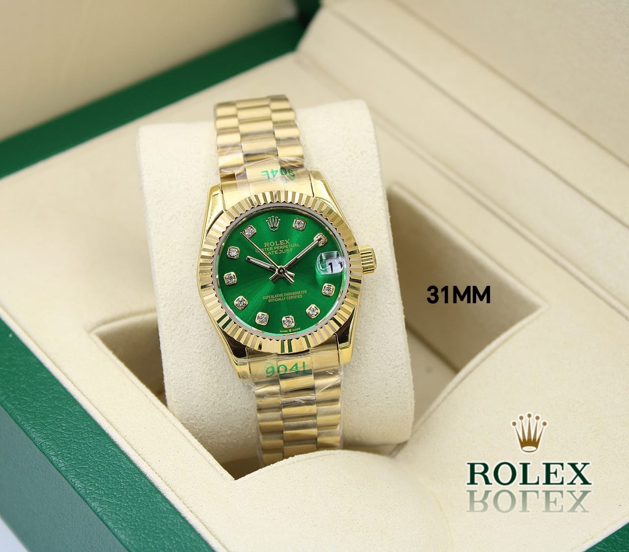 Rolex Lady-Datejust – Green Gem Dial, Yellow Gold Tone - view 6
