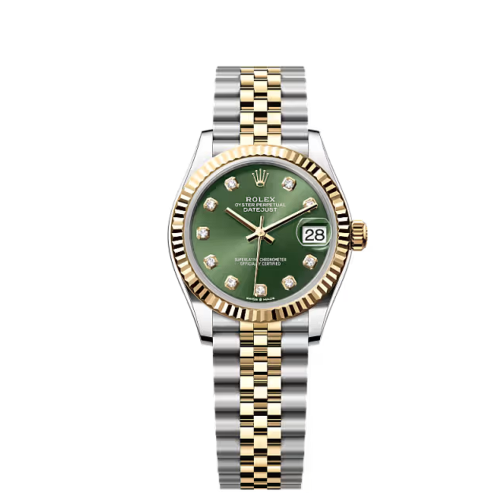 Rolex Lady-Datejust – Green Gem Dial, Two Tone