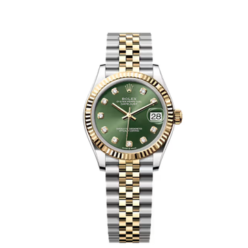 Rolex Lady-Datejust – Green Gem Dial, Two Tone