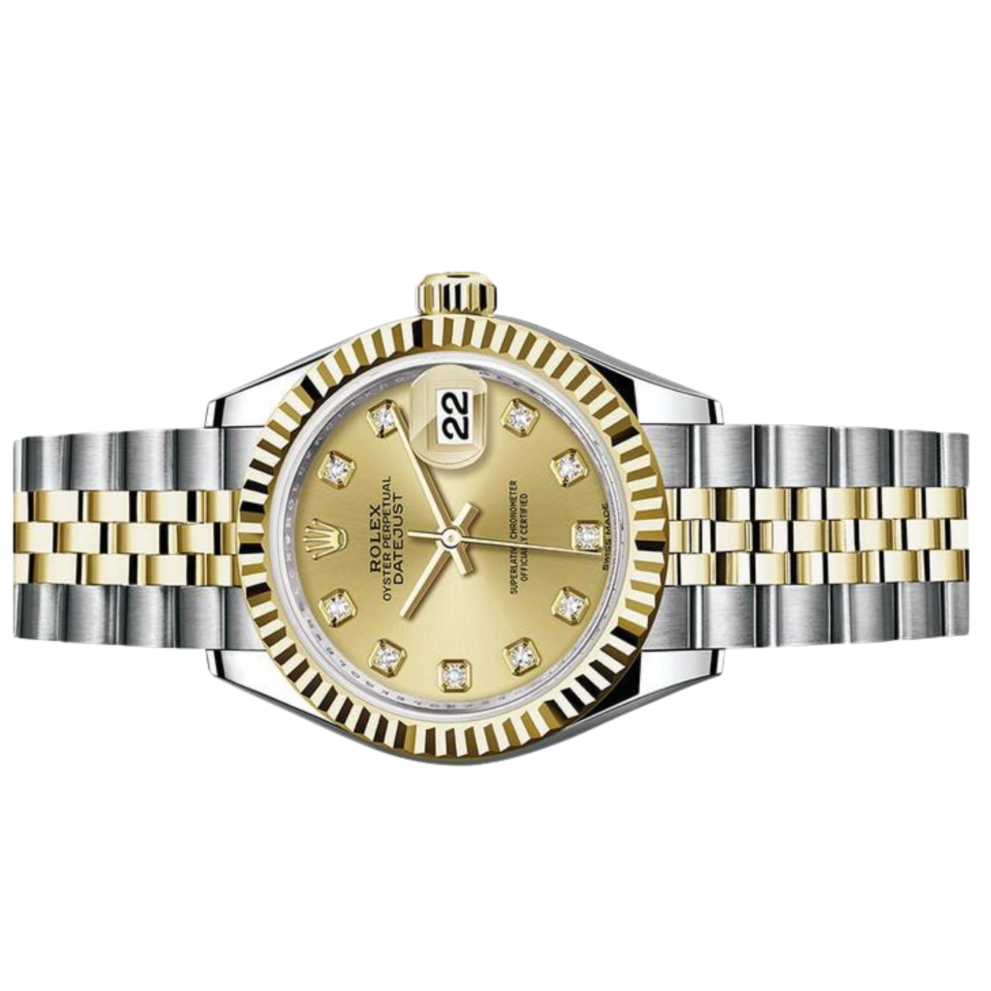Rolex Lady-Datejust – Two Tone & Champagne Diamond Dial - view 2