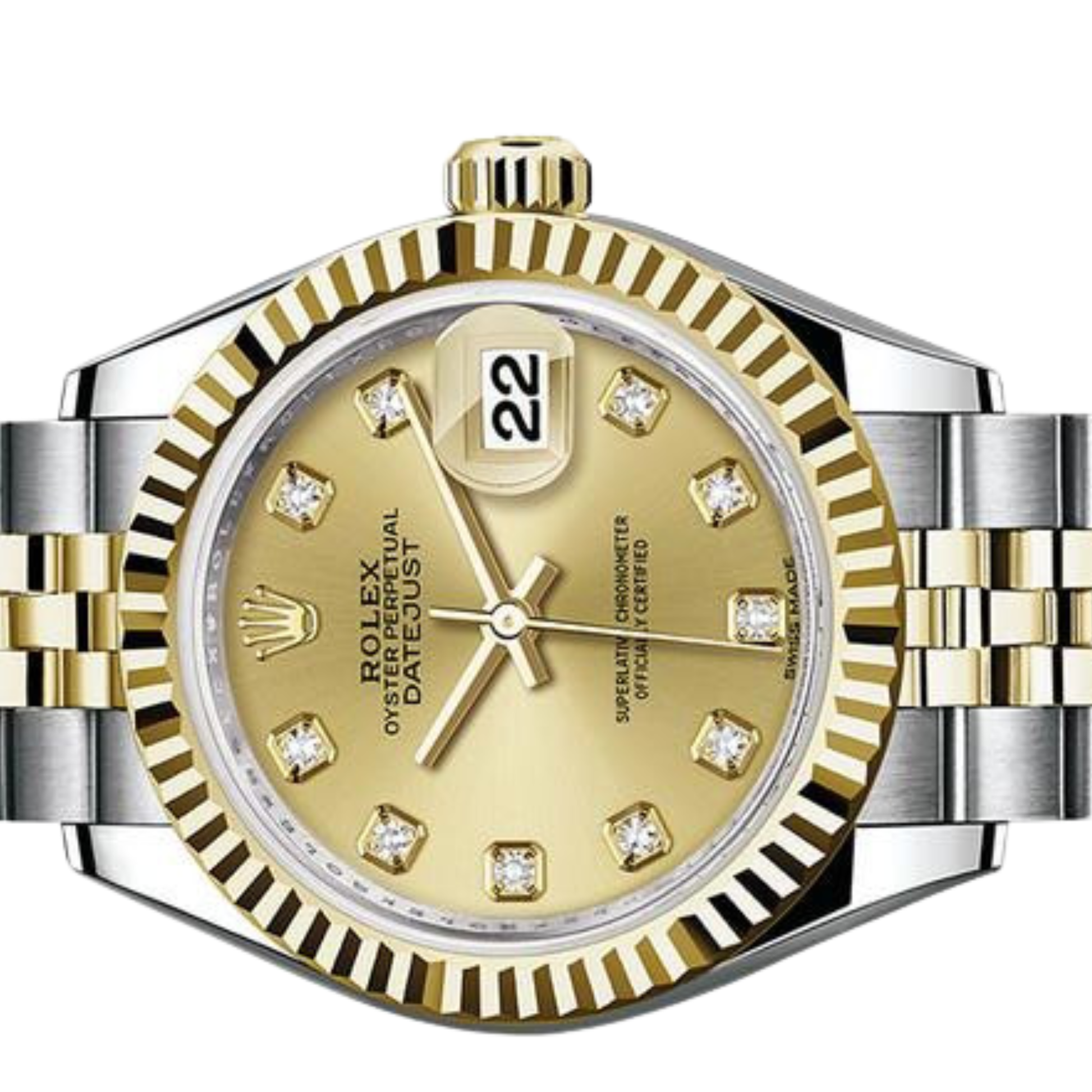 Rolex Lady-Datejust – Two Tone & Champagne Diamond Dial - view 3
