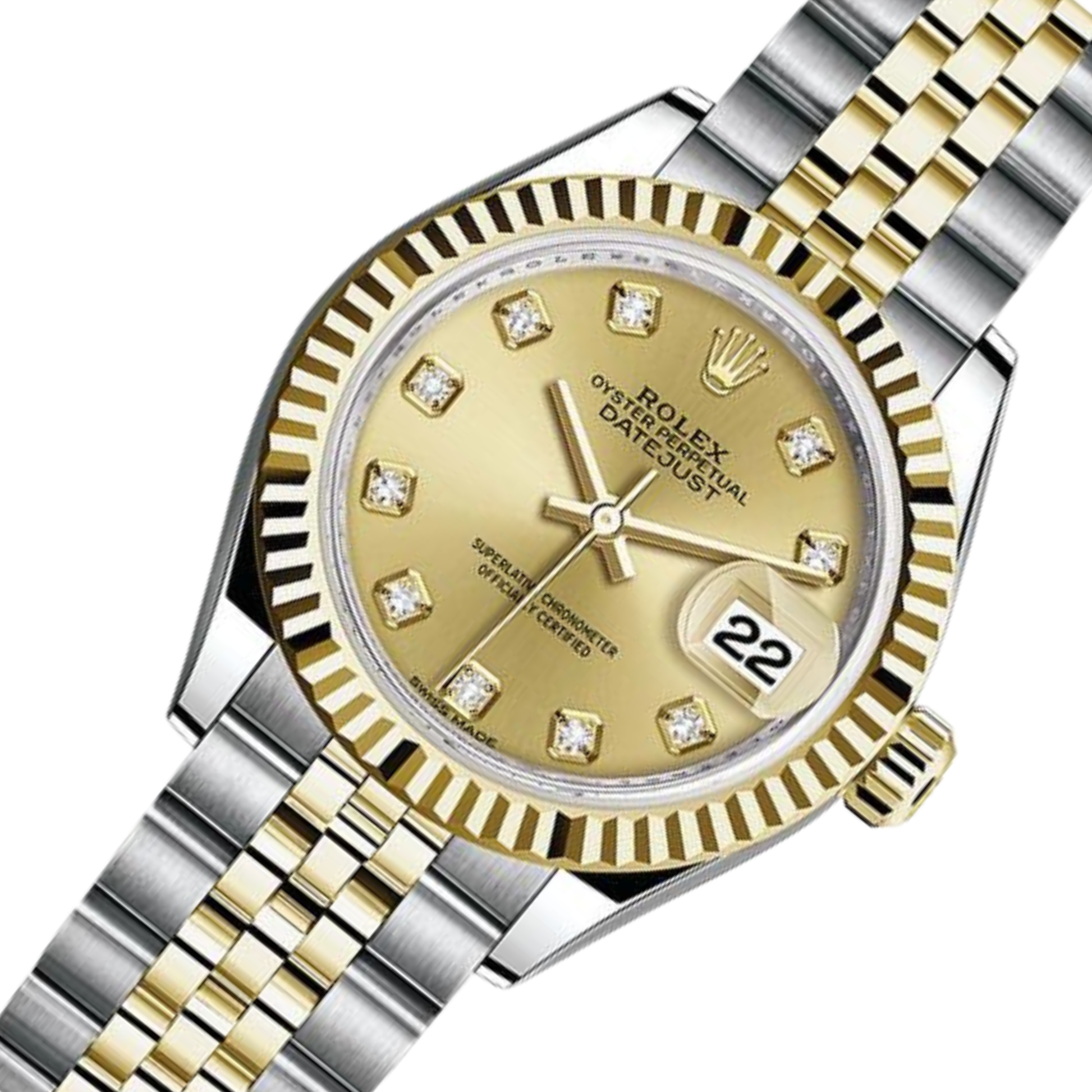 Rolex Lady-Datejust – Two Tone & Champagne Diamond Dial - view 4
