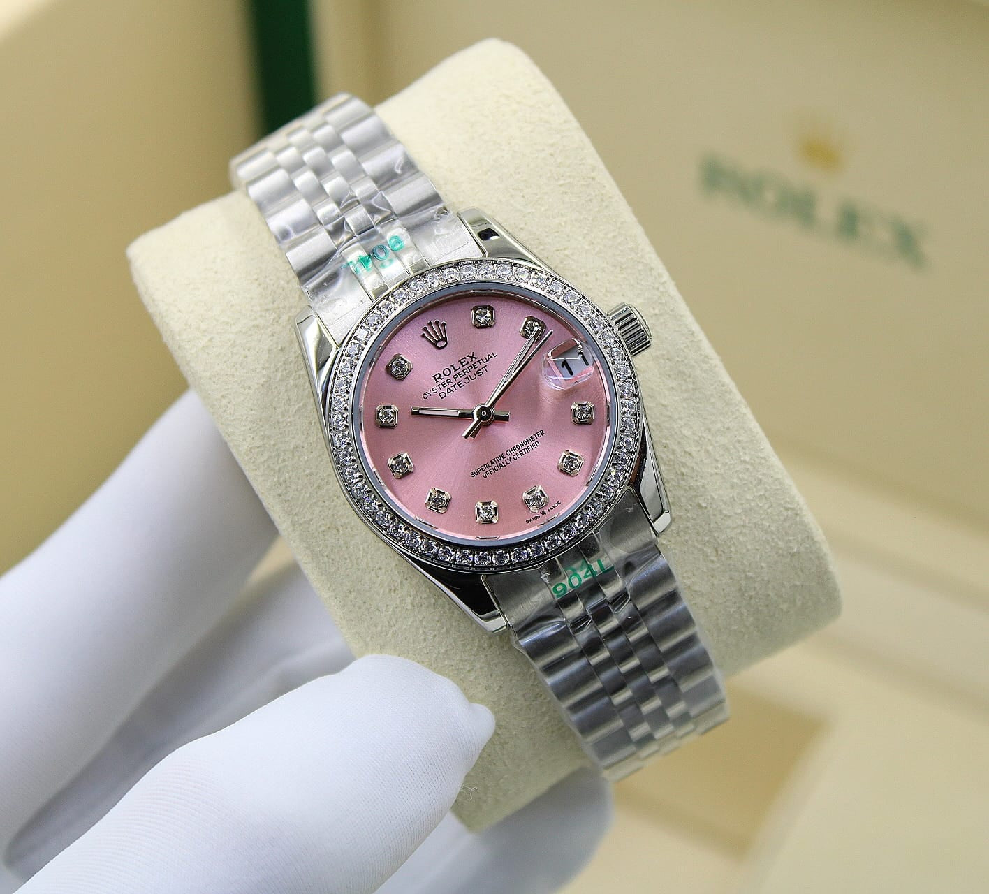 Rolex Lady-Datejust – Pink Dial, Steel Tone - view 6