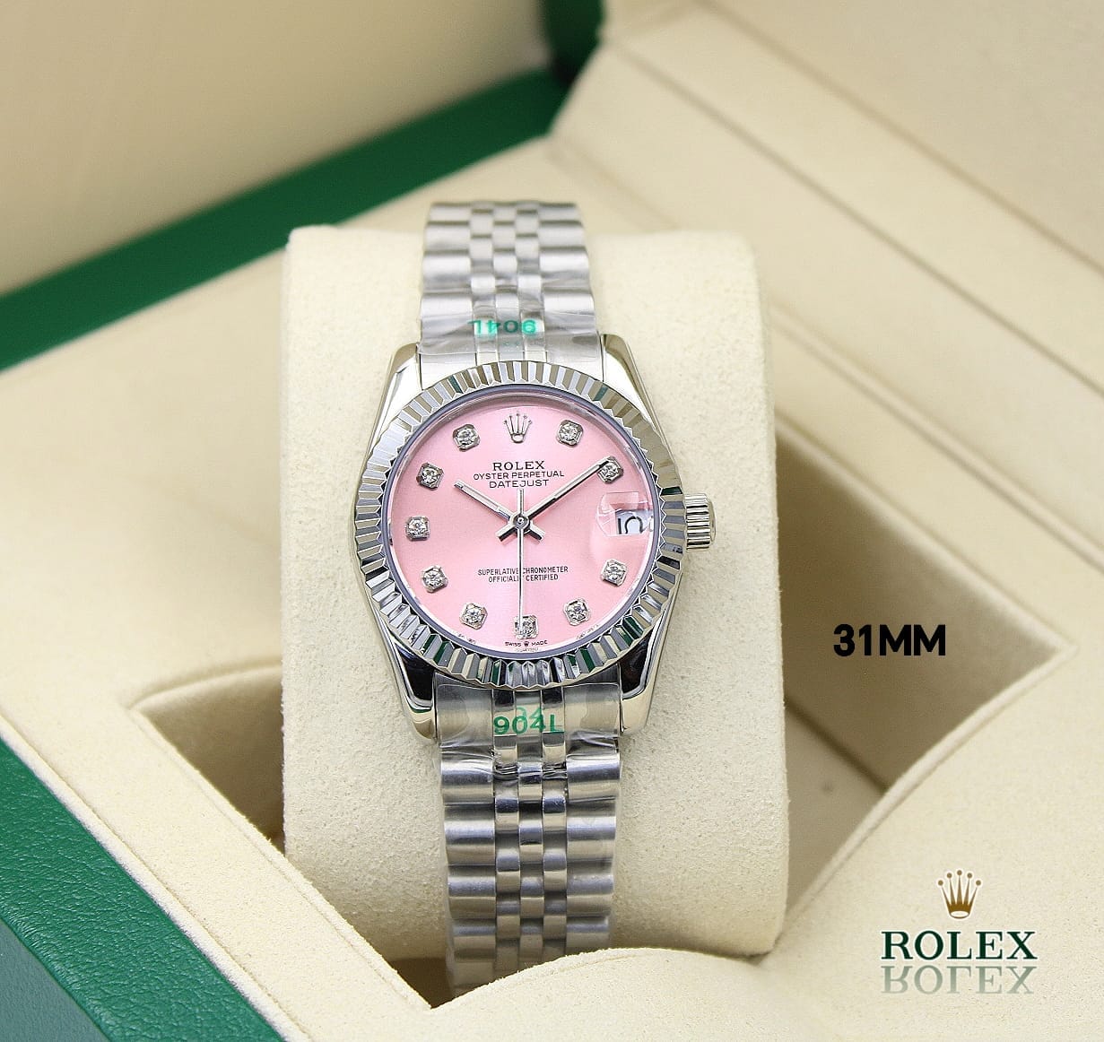 Rolex Lady-Datejust – Pink Sunray Dial, Steel Tone - view 5