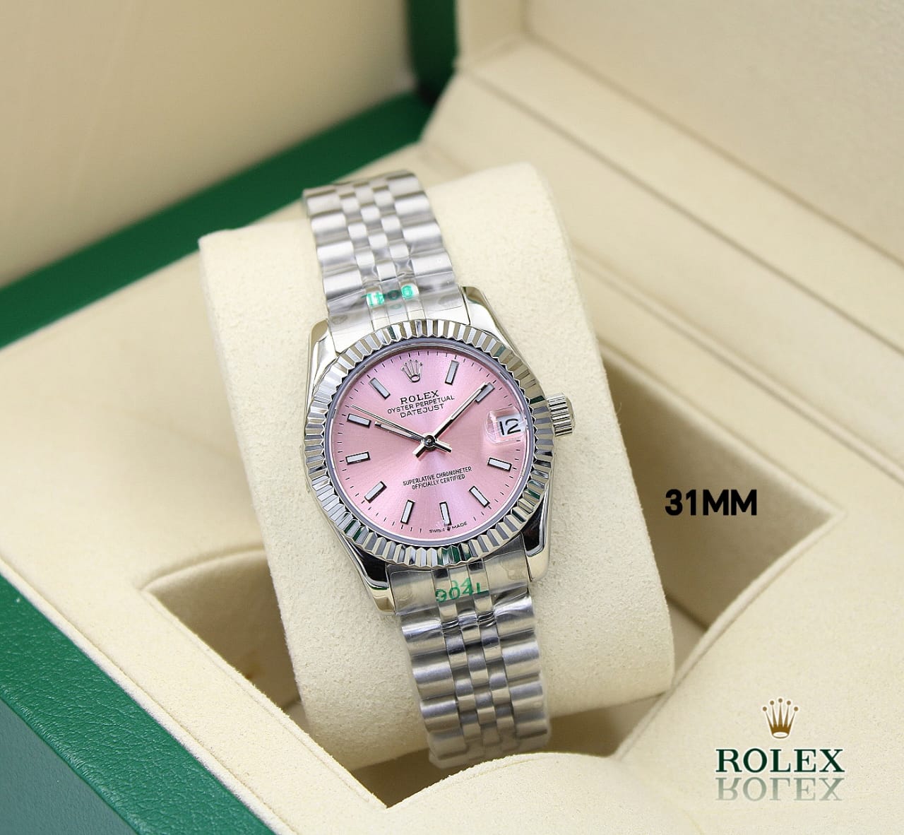 Rolex Lady-Datejust – Pink Dial, White Gold Tone - view 5